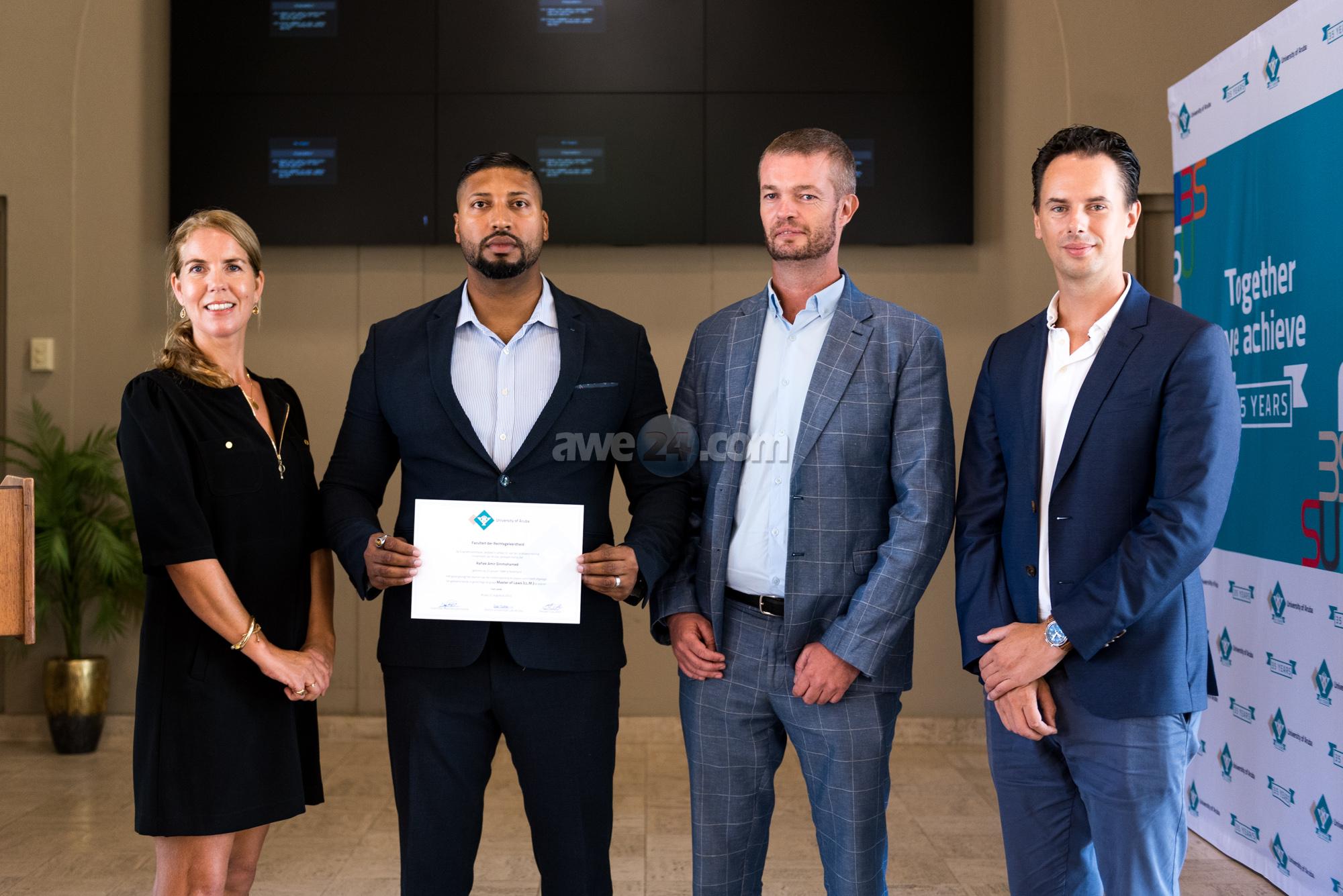 Sj Rafiek A gradua di Universidad di Aruba, Rafiek Amir Dinmohamed. – AWE24.com ...