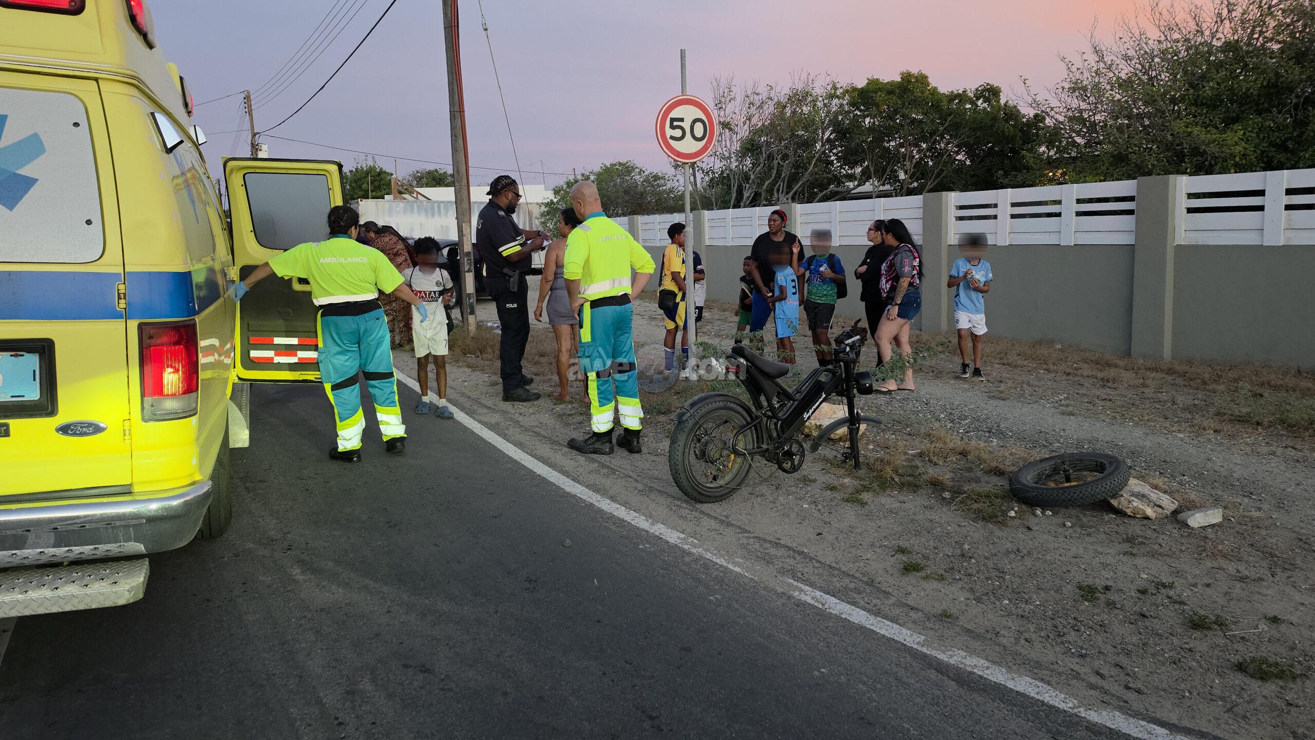 Two Youths Injured After Electric Bike's Front Wheel Fails
