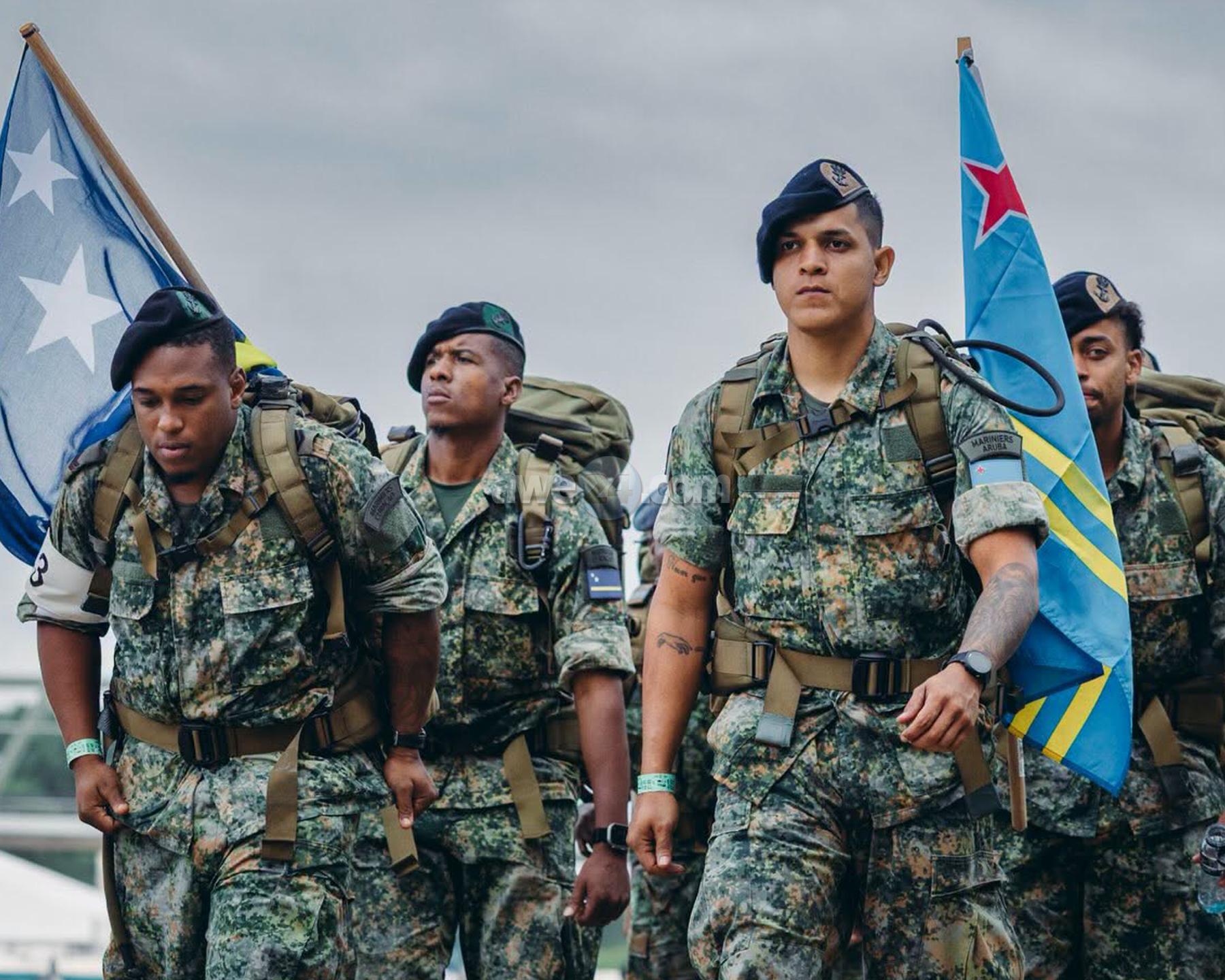 One Day to Go: Aruban and Curaçaoan Soldiers Near Finish Line