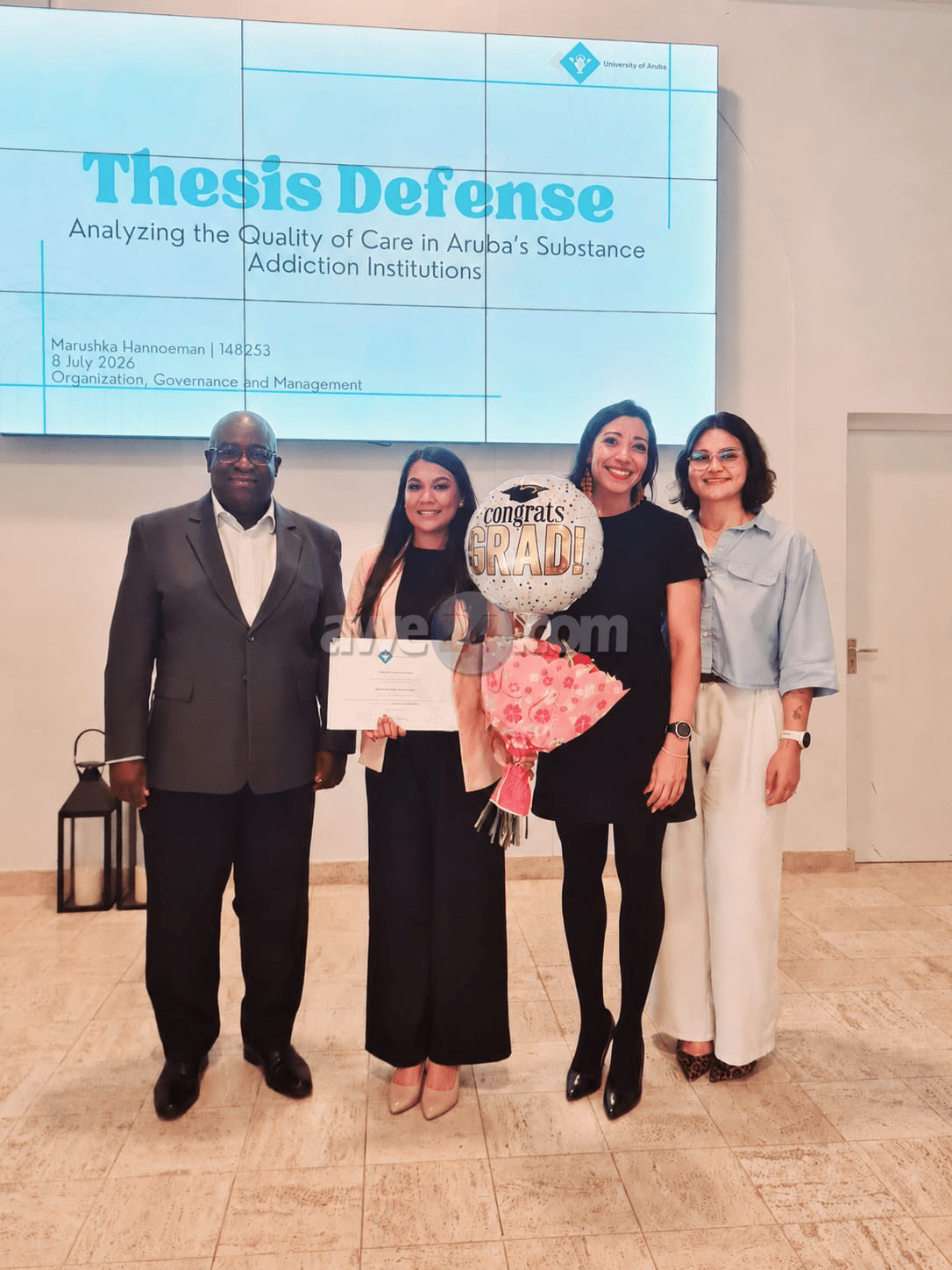 Aruba Woman Earns Bachelor's Degree in Organization, Governance and Management