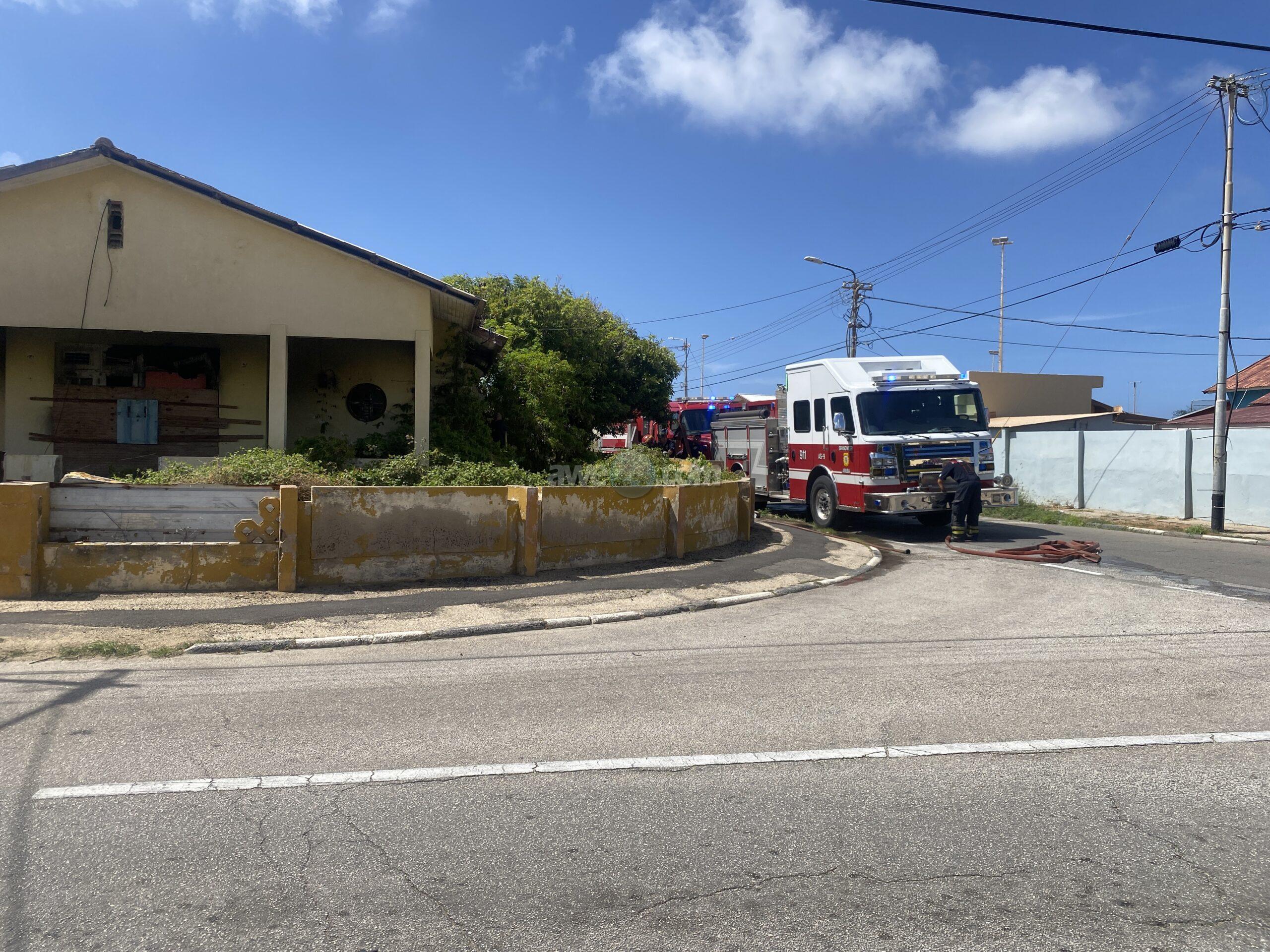 Abandoned House Catches Fire Again on Venezuelastraat in Aruba