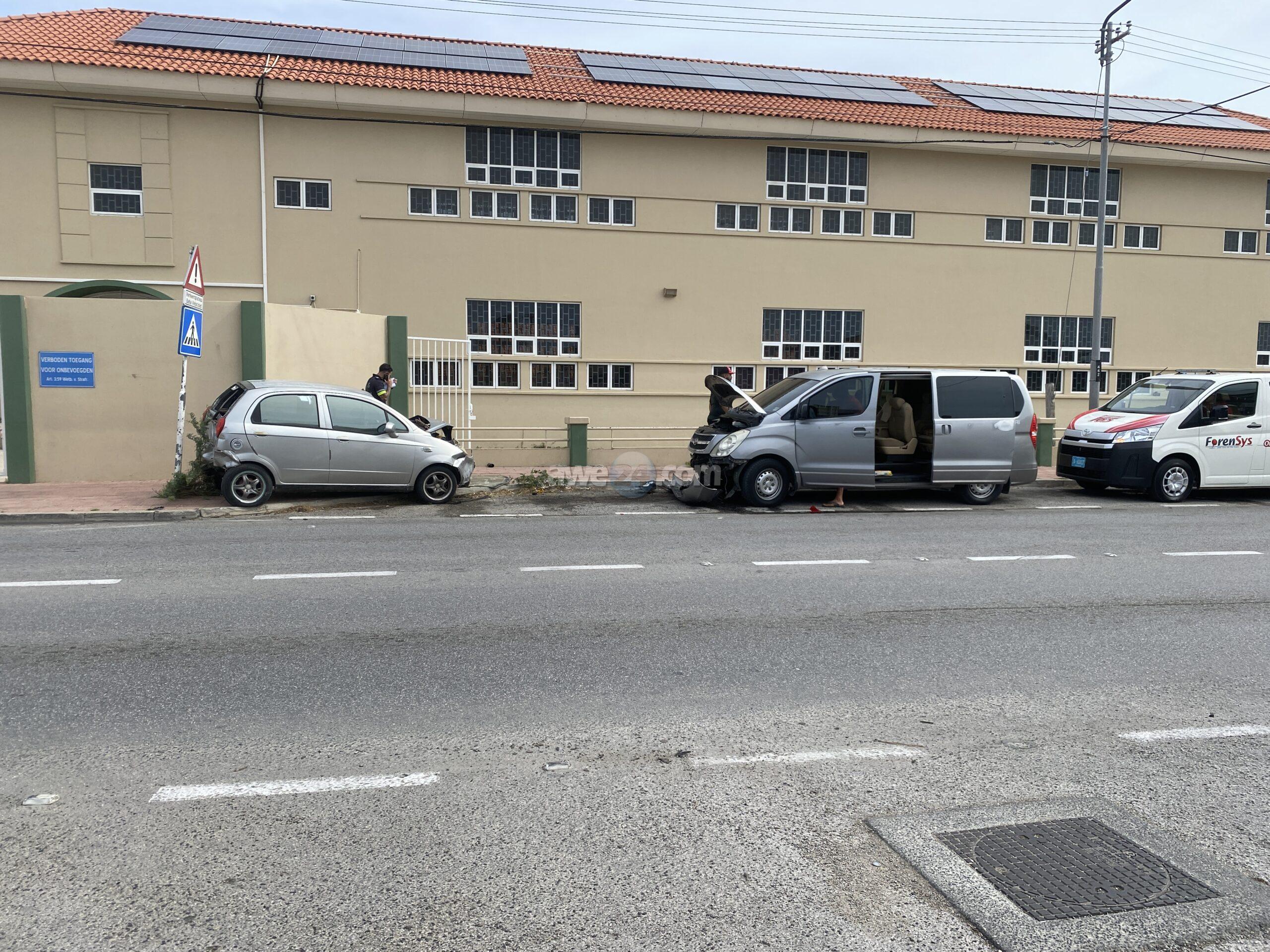 Runaway van rolls into parked MG after hitting a Spark on De La Sallestraat
