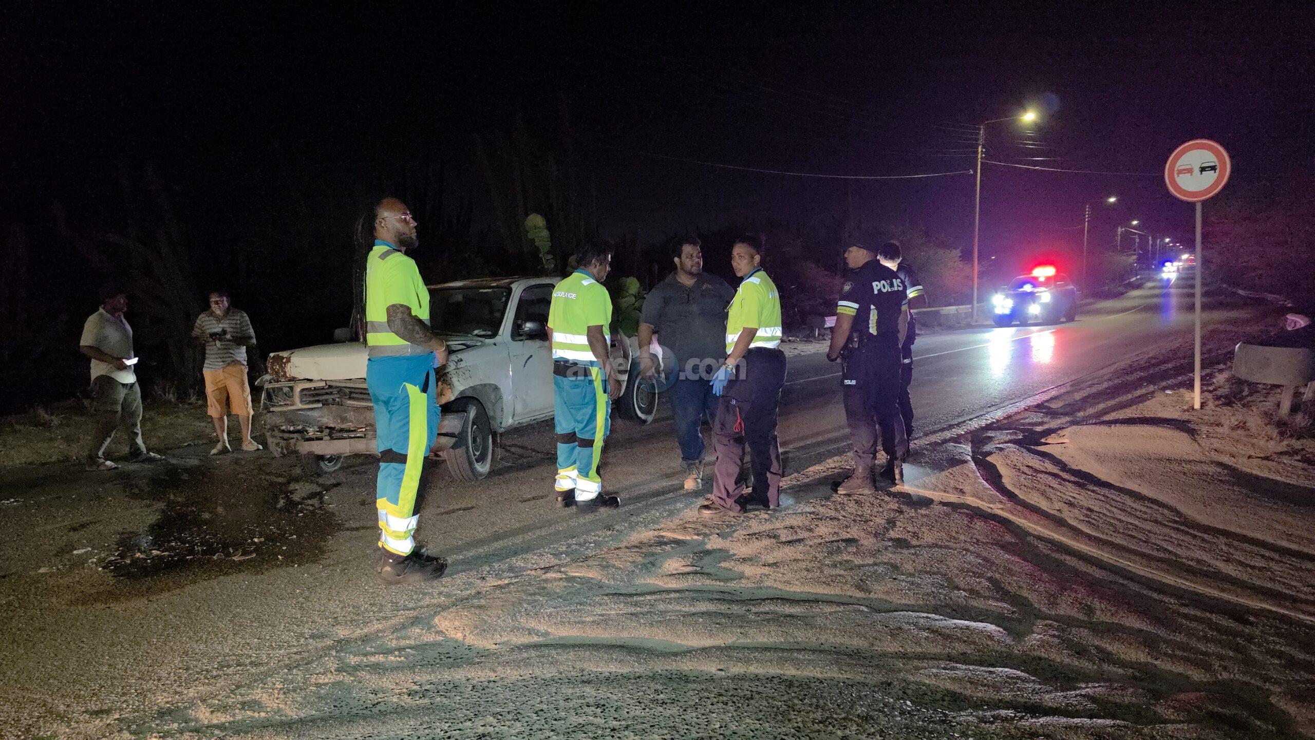 Semi-Frontal Crash Leaves Injuries in Jan Flemming, Aruba