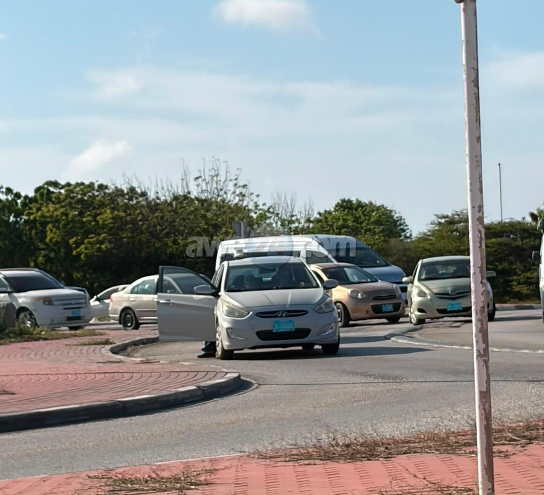 Driver Fails to Control Speed, Rear-Ends Vehicle at Airport Roundabout