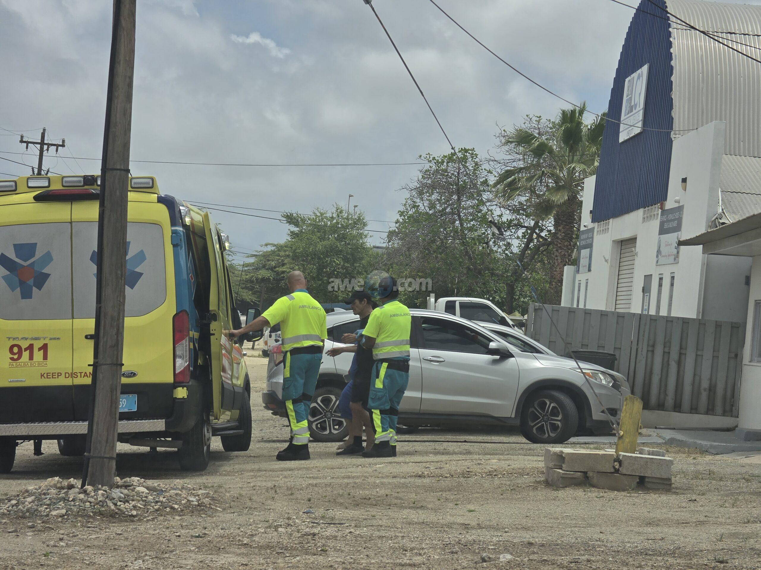 Elderly Cyclist Falls on Rain-Slicked Road Near Tarabana Roundabout