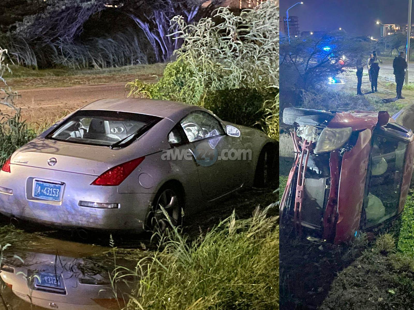 Two Cars Collide on Sasakiweg, Sending Both Vehicles Spinning