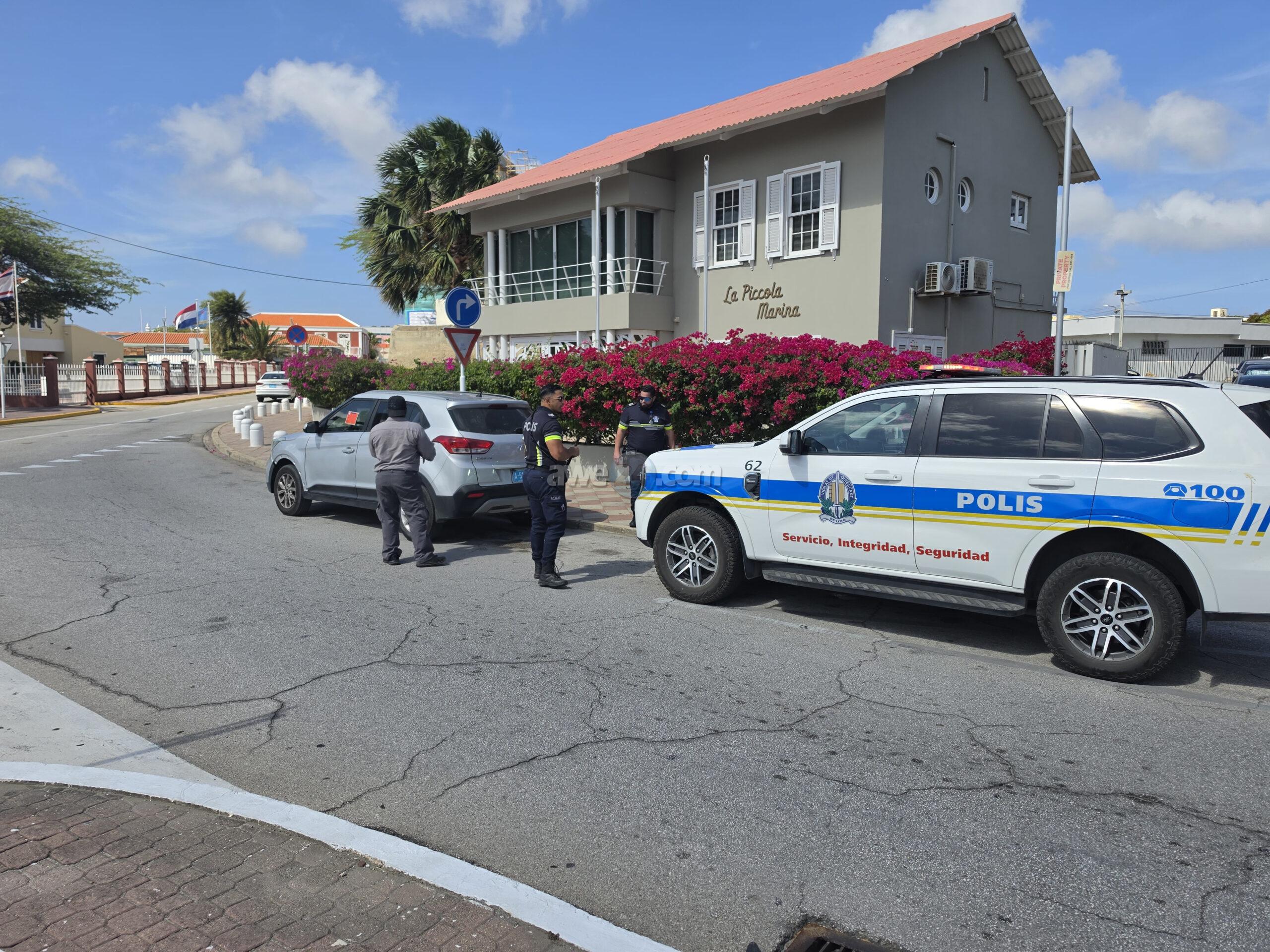 Police Issue Fine to Driver Parked Illegally at Intersection in Oranjestad