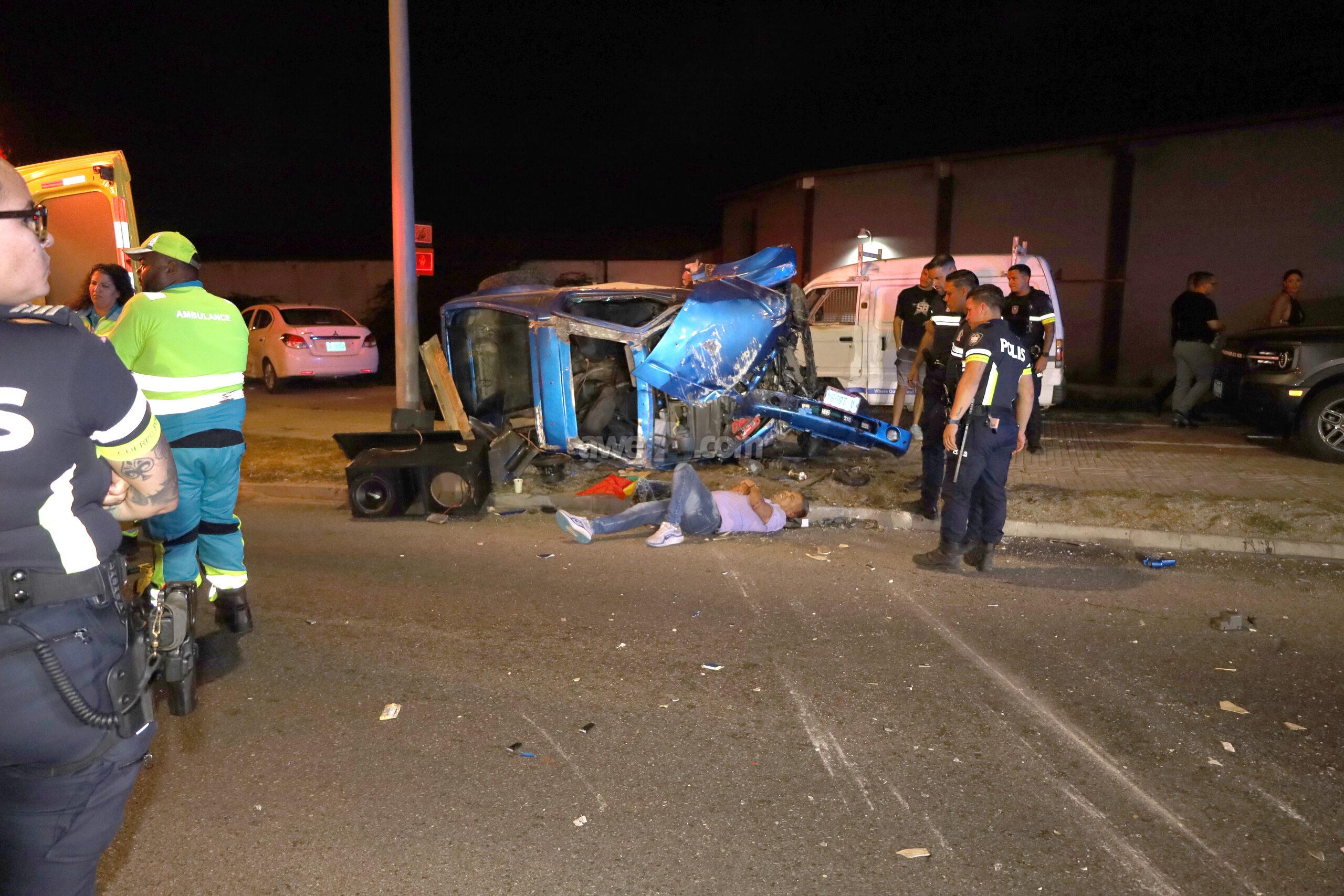 Speeding Driver Slams Into Roundabout, Vehicle Thrown to Other Side of Road