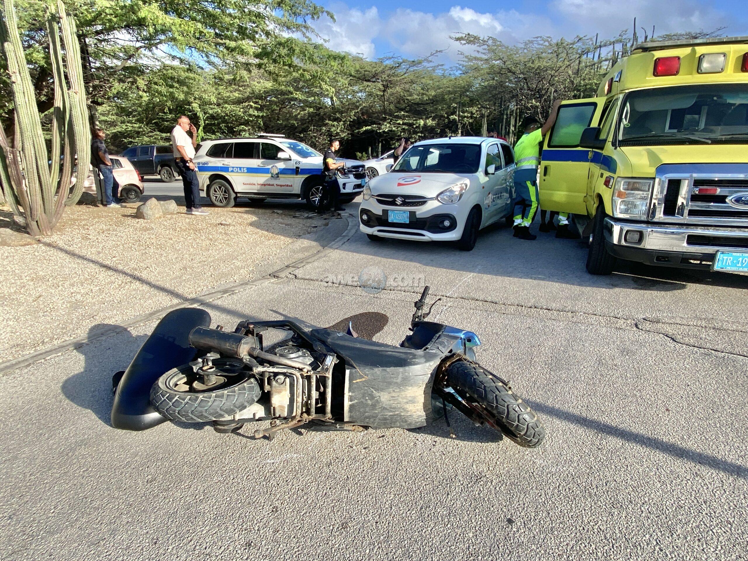 Scooter with 2 unlicensed teens crashes after car turns wrong way on main road