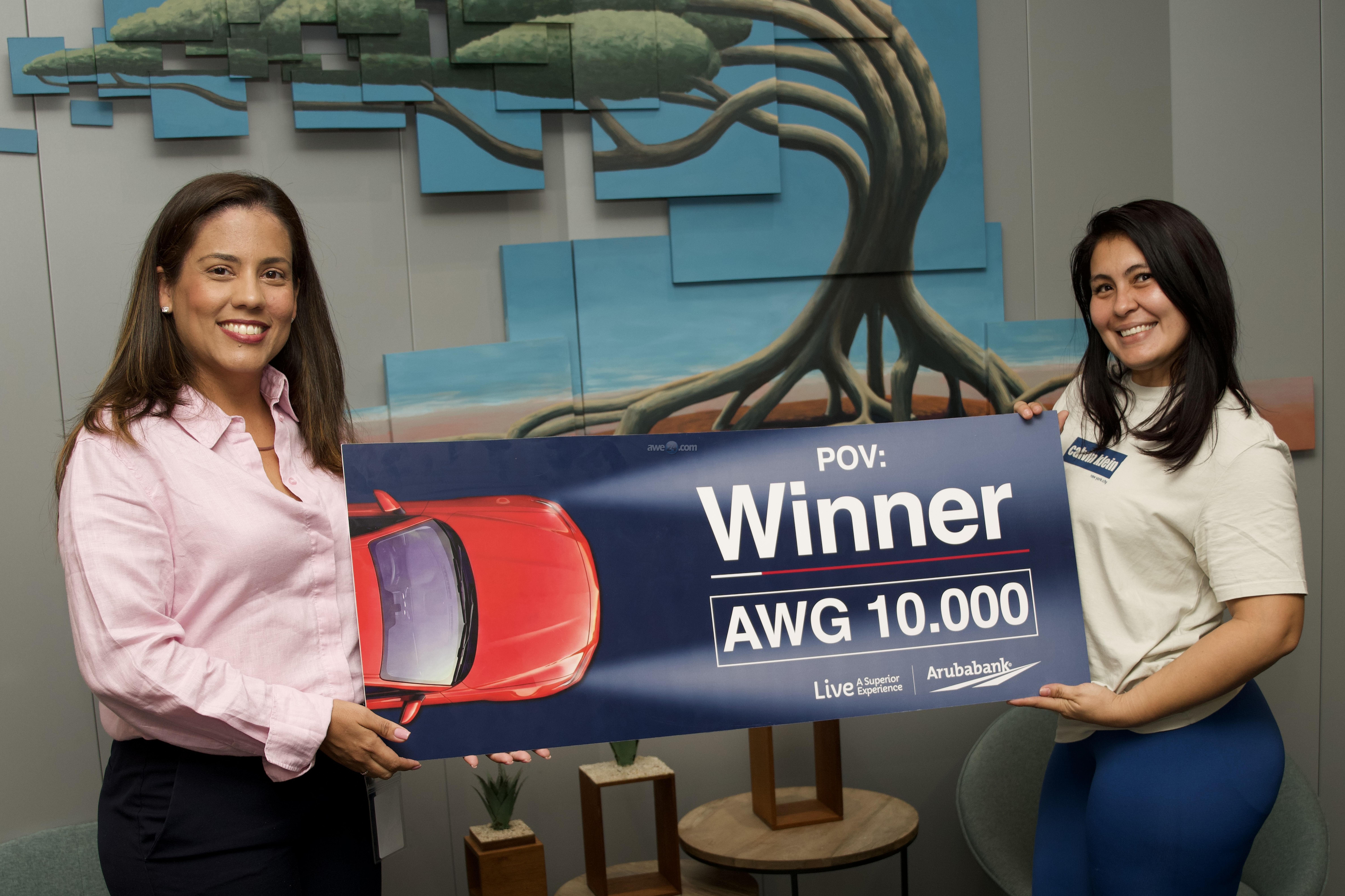 Tanyaly Wins AWG 10,000 in Aruba Bank's MEGA Car Loan Campaign
