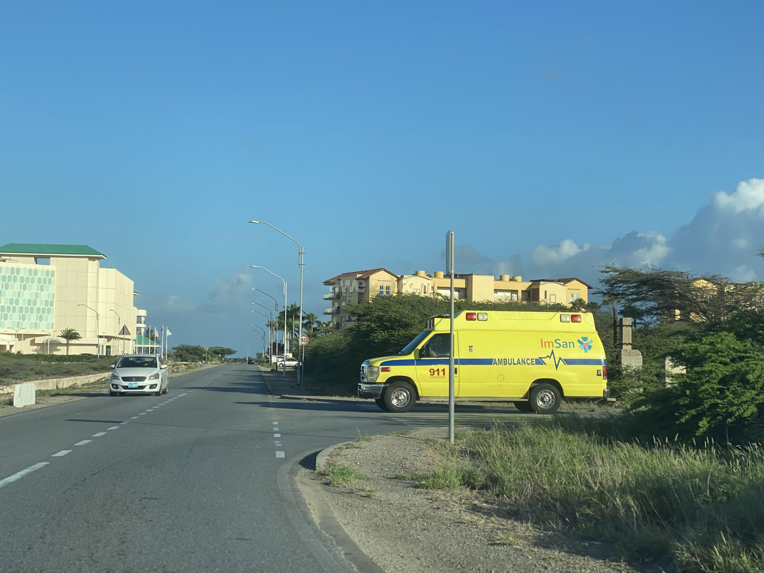 Ambulance Responds After Person Collapses Near Aruba Hotel Strip