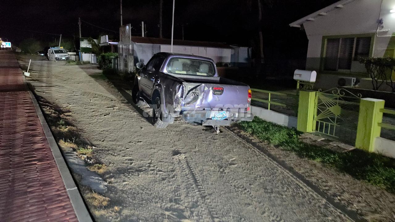 Police arrest drunk driver who crashed pickup truck riding on 3 wheels